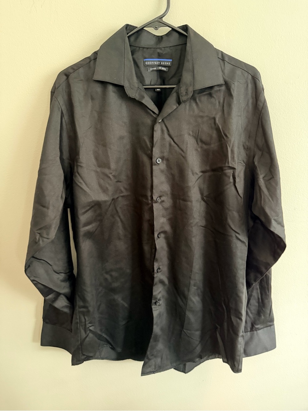Geoffrey Beene Men's Black Button-Front Dress Shirt